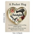 thumbnail image 2 of Summercome A Pocket Hug for Hairstylists, Mini Hairdresser Tools Heart Pocket Hug Token with Greeting Cards, Hairdresser Christmas Appreciation Gifts for Women Men, Cosmetology Student (#C), 2 of 4