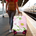 thumbnail image 3 of Stretch Luggage Cover XL(29-32in)– Elastic Travel Suitcase Protector with Handle Openings & Bottom Closure, Washable Polyester Spandex Suitcases Cover, Daisy Flower Print, 3 of 5