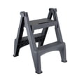 thumbnail image 1 of S SERENABLE Folding Step 330 lb 2 Step Stepladder for Kitchen Office Sturdy Construction Gray, 1 of 9