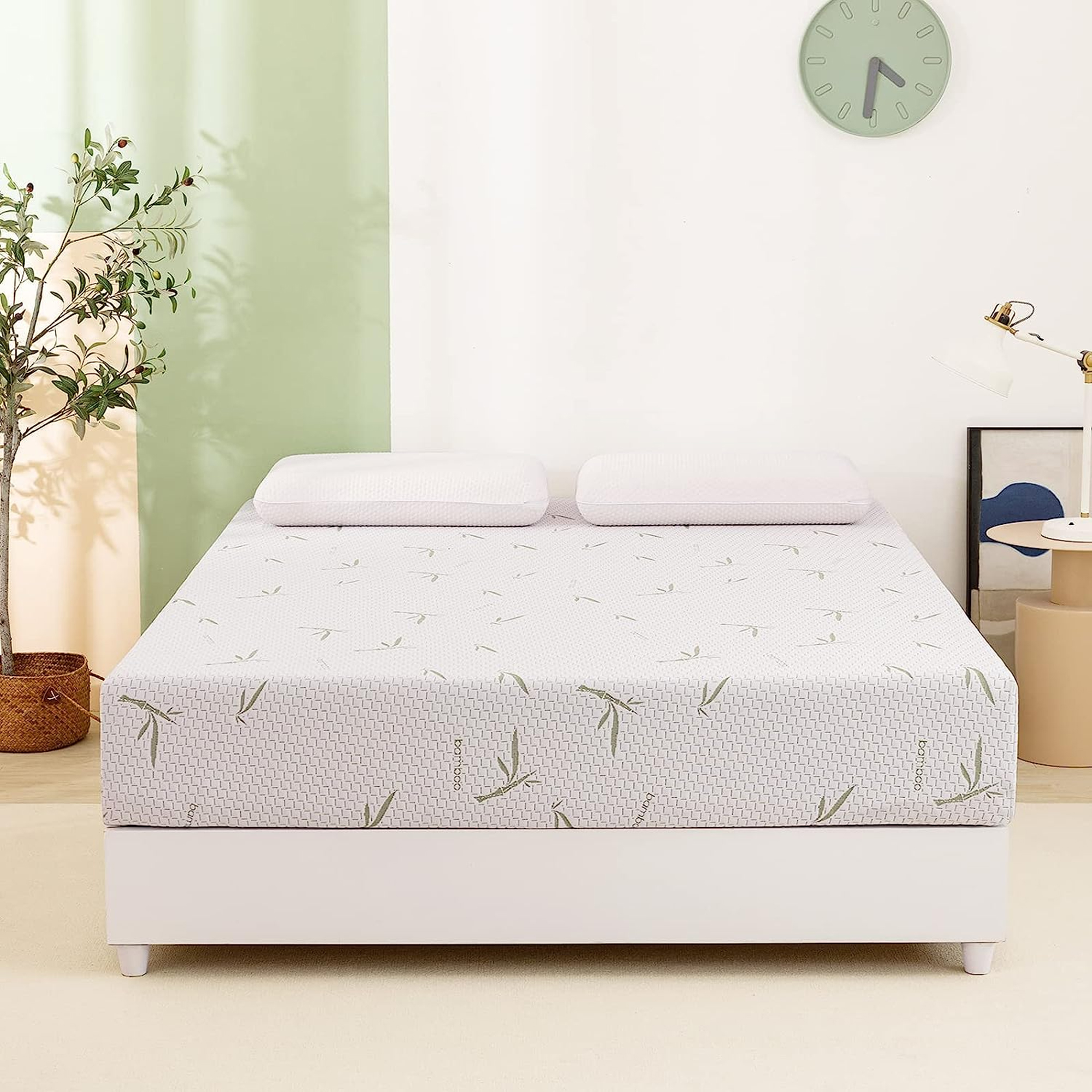 King Mattress, 6 inch Green Tea Gel Memory Foam Mattress in a box