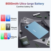 XGODY Q17 Android 15 11 Smart Tablet | 16GB RAM +256GB ROM +1TB Expandable | 8000mAh Battery | 8MP + 13MP Dual Camera | 1080P HD Touch Screen | 1.15lb/Blue Metal Body
