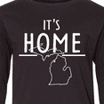 thumbnail image 4 of Inktastic It's Home- State of Michigan Outline Long Sleeve Youth T-Shirt, 4 of 5