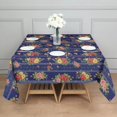 thumbnail image 3 of Pioneer Flower Floral Print Pattern Square Tablecloth, Waterproof Wipeable Spillproof Washable Table Cover for Home Kitchen Party and Daily Decor 52"x52", 3 of 6