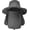 Dark Grey, variant on Wide Brim Sun Hat with Detachable Neck Face Flap, Outdoor UPF 50+ Protection Fishing Hats, Camping Hiking Walking Travel Sun Bucket Hats Foldable Sun Caps - Adjustable Chin Strap, Army Green