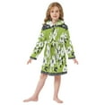 thumbnail image 6 of FORMRS Niños Bathrobe Unisex Hooded Robe Soft Plush Pajamas Sleepwear, Size 10-12T, Retro Floral, 6 of 7