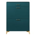 thumbnail image 4 of Kadyn 43.00"H Shoe Cabinet, Freestanding Shoe Rack Storage Organizer with Drawer, Entryway Shoe Storage Organizer, Green, 4 of 6
