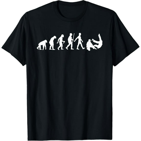 men and women can wear，Funny Evolution Jiu Jitsu Gift Men Women Cool Martial Arts T-Shirt