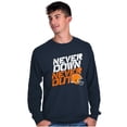 thumbnail image 4 of Football Helmet Never Down Never Out Men's Long Sleeve Tee T Shirt Brisco Brands S, 4 of 6