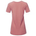 thumbnail image 3 of A2Y Women's Basic Solid Premium Cotton Short Sleeve V-neck T Shirt Tee Tops Dusty Rose M, 3 of 6