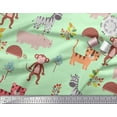 thumbnail image 3 of Soimoi Poly Georgette Fabric Berries & Animals Cartoon Print Sewing Fabric Yard 42 Inch Wide, 3 of 3