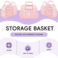thumbnail image 4 of Bathroom Hollow Washing Storage Basket Removable Shower Basket Plastic Bath Basket Shopping Basket F, 4 of 5