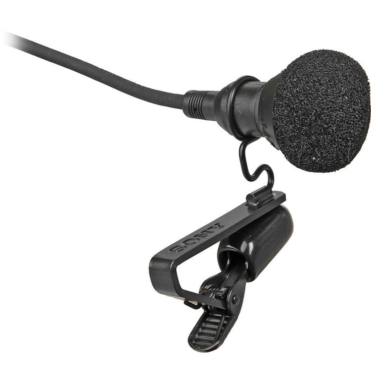 Sony ECM-44BPT Omnidirectional Lavalier Microphone | Electret Condenser Design with Wide Frequency Response | Ideal for Presentations & Broadcast Audio + Cable Ties + Mic Cleaner + Fiber Cloth
