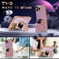 thumbnail image 3 of for iPhone 13 Pro Case Astronaut Cute Girls Women Girly Unique Purple Lavender Phone Cases with Hidden Stand Kickstand 6D Design with Camera Lens Protector Cover for iPhone 13Pro 6.1'', 3 of 11
