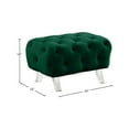 thumbnail image 3 of Meridian Furniture Crescent Green Velvet Ottoman, 3 of 11
