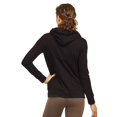 thumbnail image 4 of Sofra Womens Thin Cotton Pullover Hoodie Sweater, Black Hoodie, Size: Medium, 4 of 4