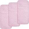 BlueSnail Quilted Thicker Longer Waterproof Changing Pad Liners for Babies(Pink)