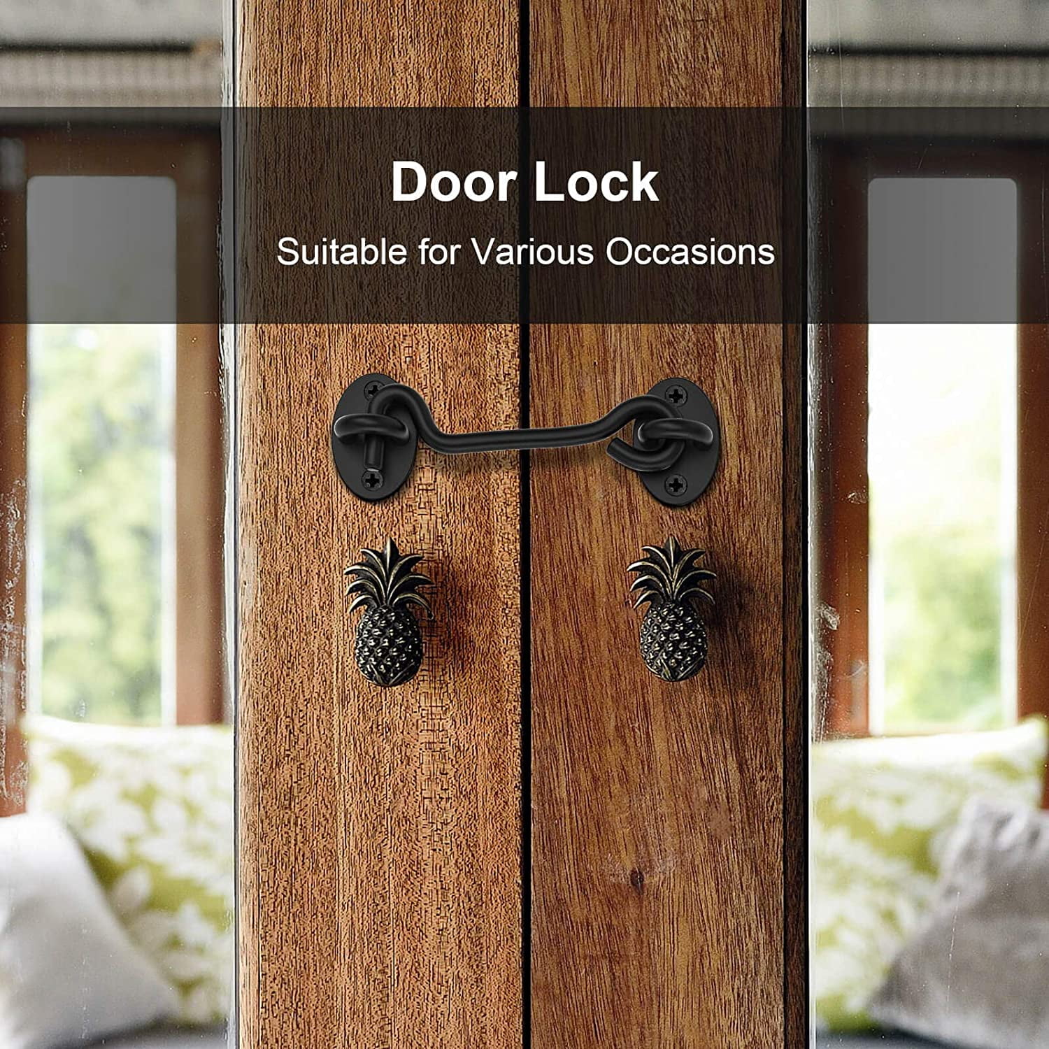 Buy Barn Door Latch, 4Inch Latch Hook Heavy Duty Solid Thicken