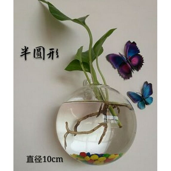 Wall Mounted Bowl Fish Tank Wall Hanging Bubble Bowl Plant Fish Tank Aquarium Home Decoration Pet Products