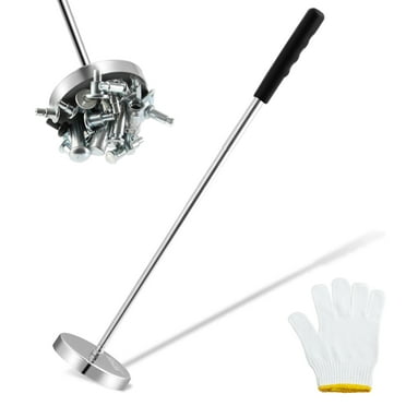 BENTISM Telescoping Magnetic Sweeper Pickup Tool, 3.5inch Handheld Screws Parts Finder with 35LB Pull Capacity, Retractable Handle 8.3 to 33 inches with Strong Magnet, Pick up Nails Screws