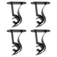 thumbnail image 1 of Unique Bargains Support de Tringle à Rideau 4 Pcs, Supports pour Tringle de 1 à 1,2 Pouces Maison, Noir, 1 of 7