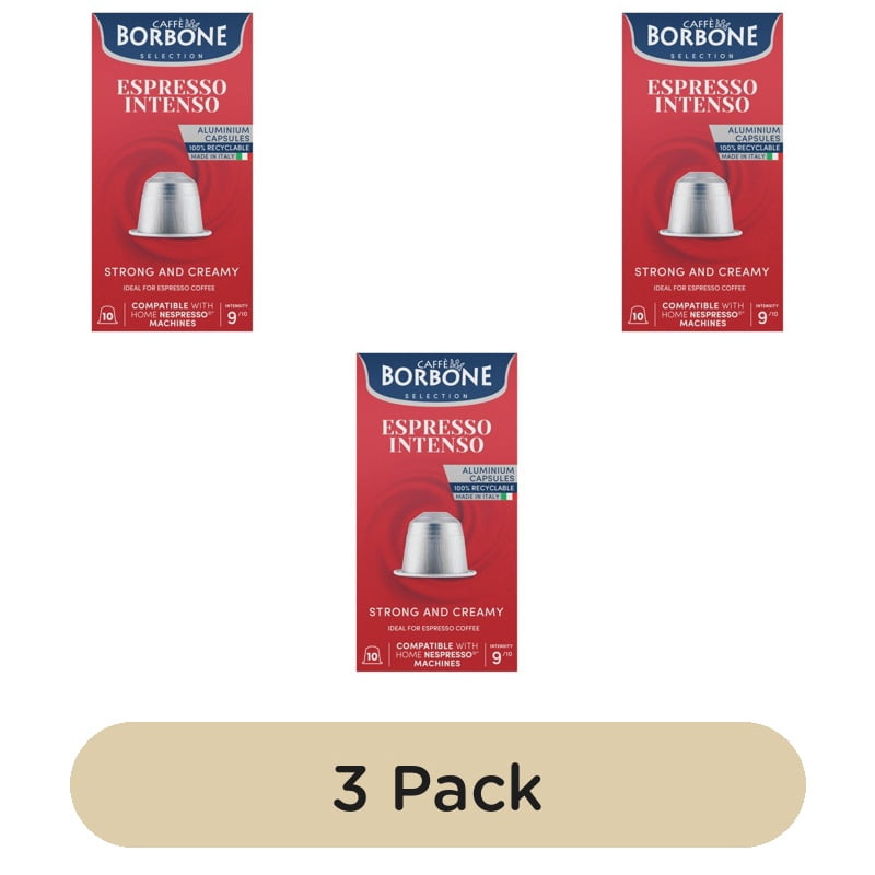 Caffe Borbone Espresso Intensity 9 Nespresso Compatible Capsules, 10 pods per pack, British Import (Pack of 3)