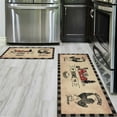 thumbnail image 5 of Kitchen Rugs Sets of 2 Farmhouse Style Brown Buffalo Plaid Rooster Kitchen Rug Washable Non-Slip Kitchen Floor Mats for in Front of Sink Farmhouse Kitchen Decor, 5 of 6