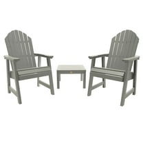 Highwood 3pc Hamilton Deck Set -Two Adirondack Deck Chairs, One Side Table, Outdoor, Eco-friendly, Synthetic Wood
