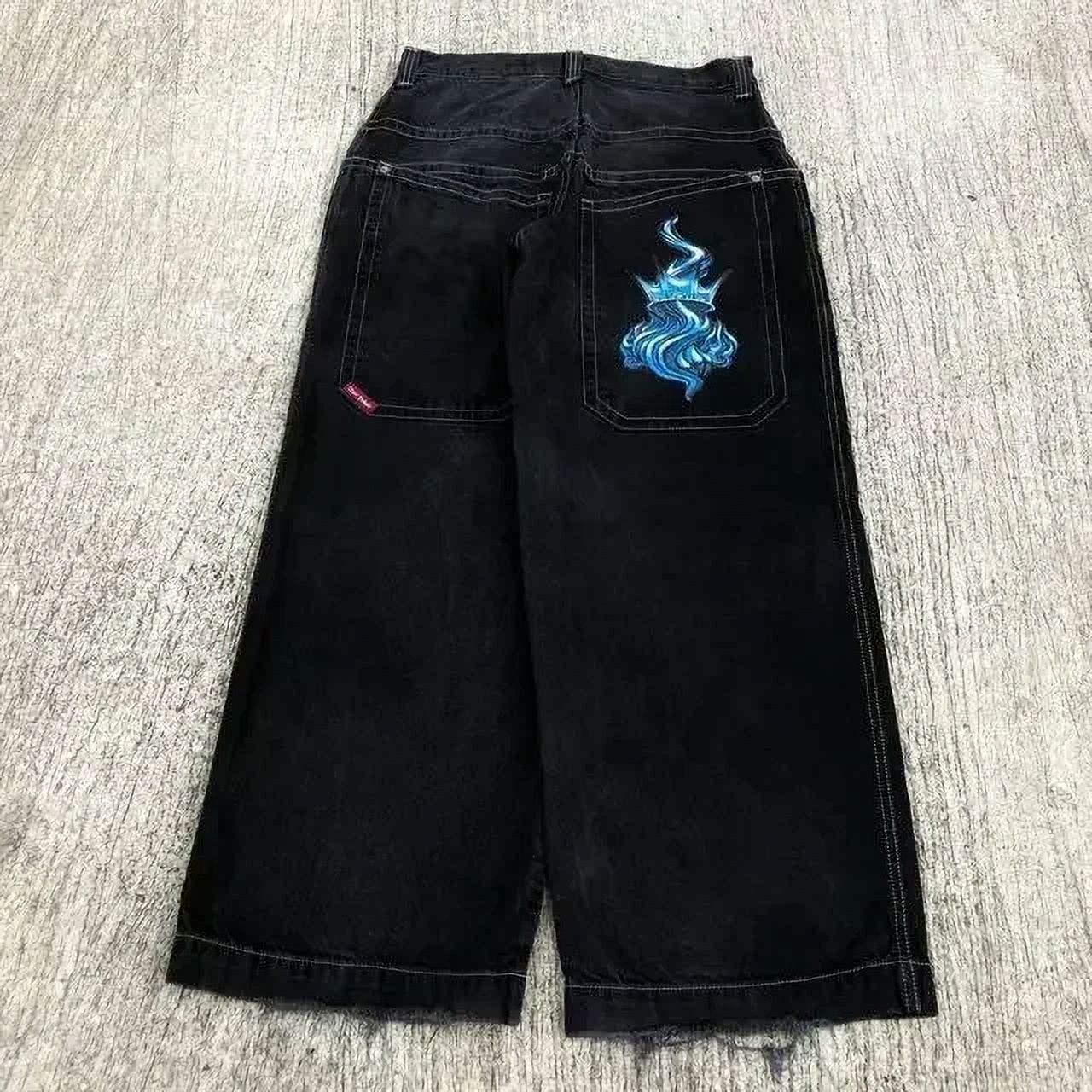 Retro Skull Graphic Embroidered Baggy Jeans JNCO Jeans New