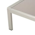 thumbnail image 4 of Gannon Outdoor 8 Piece Aluminum Sectional Sofa Set with Coffee Table, Silver, Khaki, 4 of 10
