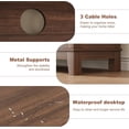 thumbnail image 2 of Qinaqin Marrón Moderno 65-Inch TV Soporte Semi-Open cm de Profundidadouble Puerta Gabinete con Ajustable Shelves y 8 Almacenamiento Compartments para Living Sala Dormitorio, 2 of 7