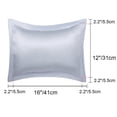 thumbnail image 5 of Unique Bargains 2-Pack Satin Pillowcase Pillow Shams, 12" x 16", Silver, 5 of 8