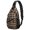 Thanksgiving Dark Brown Plaid Pattern, variant on Thanksgiving Dark Brown Plaid Pattern Sling Backpack, Unisex Cycling Crossbody Bag with Side Mesh Pockets, Breathable Padded Back Gift Ideas for Travel Shopping Commuting
