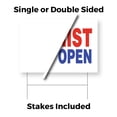 thumbnail image 3 of Florist Now Open Yard Sign 2 Pack of 12 Inch x 16 Inch Single Sided Weatherproof Heavy-Duty Plastic with Stake | Grand Opening, Floral Arrangements, Retail Promotions | Made in USA, 3 of 7