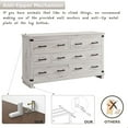 thumbnail image 6 of OKD Farmhouse 7 Drawers Dresser for Bedroom, Wood Large Chest of Drawers with Thick Plank Styling, Rustic Closet Dresser for Bedroom, Living Room, Antique Brush White, 6 of 6