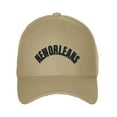 thumbnail image 2 of Daxton USA Cities States Baseball Hat Cap Arch Letters, New Orleans Khaki Black, 2 of 2