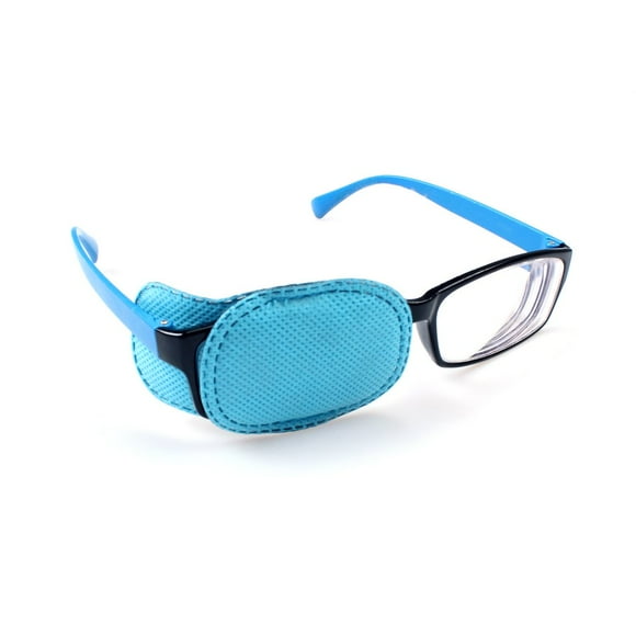 6 Pcs Patchs pour les Yeux pour Amblyopie pour Lunettes, Traiter les Yeux Paresseux et le Strabisme pour Enfants, Sans irritation de la Peau des Enfants! (Bleu)