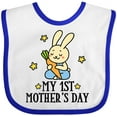 thumbnail image 3 of Inktastic My 1st Mothers Day Boys Boys Baby Bib, 3 of 4