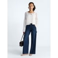 thumbnail image 2 of Scoop Women's and Women's Plus Stitch Mix Button Front Cardigan, Sizes XS-4X, 2 of 6
