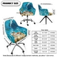 thumbnail image 7 of Xoenoiee Beach Starfish Seashell Print Dining Room Chair Slipcovers Curved Back Chair Cover Armchair Covers Removable Chair Protector for Living Room, Dining Room, Kitchen, 7 of 7