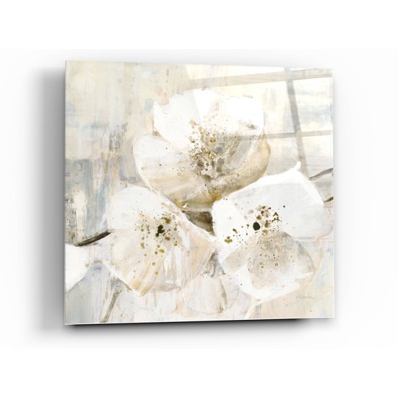 Epic Art 'Elegance III Greige' by Albena Hristova, Acrylic Glass Wall Art, 24"x24"