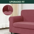 thumbnail image 4 of CHUN YI Stretch 2-Piece Checks Sofa Cover with Cushion Cover Slipcover, 4 of 6