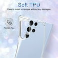 thumbnail image 5 of CASEFIV for Samsung Galaxy S23 Ultra 6.8 inch Case, with 2 Camera Lens Protector,Crystal Soft Flexible TPU Slim Drop Phone Cover for Women Girls,Clear, 5 of 7