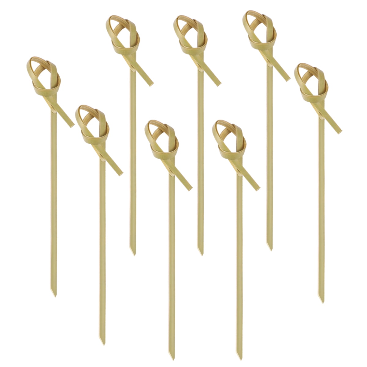 Bamboo Cocktail Picks With Looped Knot Keeps Ingredients Pinned Together 4.1 inch Stylish - Natural Bamboo Club Sandwiches Great for Cocktail Party or Barbeque Snacks etc 300 Pack
