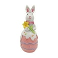thumbnail image 2 of Easter Bunny Figurines,Resin Decorations with Pastel Easter Egg Design for Spring Decor, Tabletops,Easter Bunny Egg Decorations Spring Rabbit Decors Figurines Tabletopper Decor for Party Home Holiday, 2 of 6