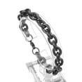 thumbnail image 5 of QQTDFG 11/13/15mm Mens Round Heavy Rolo Chain Link 316L Stainless Steel Bracelet Bangle-Black-13mm-11 inches bracelet, 5 of 7
