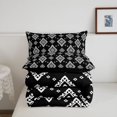 thumbnail image 5 of jejeloiu Modern Geometric Queen Comforter Set For Men Women,Tribal Diamond Comforter Sets Queen,Black White,Black Reversible,3 Pieces,1 Comforter and 2 Pillowcases, 5 of 7