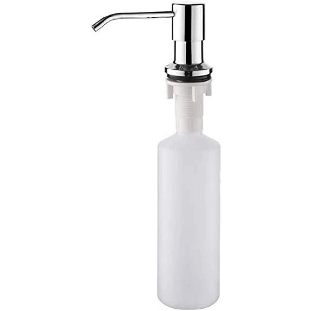 Dispensador de detergente de cocina para jabones líquidos, dosificador de jabón empotrado, cromado, talla única Xemadio LKX-1667