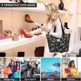 thumbnail image 4 of HAWEE Tote Bag with Zipper for Women with Bottle Pockets Heavy Duty Casual Anti-water Cloth Shoulder Handbag PVC Padded, Paisley, 4 of 7