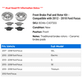 thumbnail image 2 of Front Brake Pad and Rotor Kit - Compatible with 2012 - 2018 Ford Focus 2013 2014 2015 2016 2017, 2 of 2
