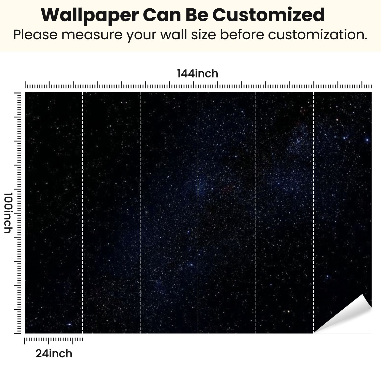 Peel and Stick Wallpaper Star Field Modern Art Wall Mural Decor Self Adhesive and Removable 100in x 144in